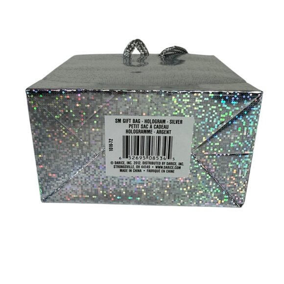 Gift Bag Lot of 35 Holographic Silver 4"x5" Small Shimmer Handles Party Favor - Picture 5 of 9